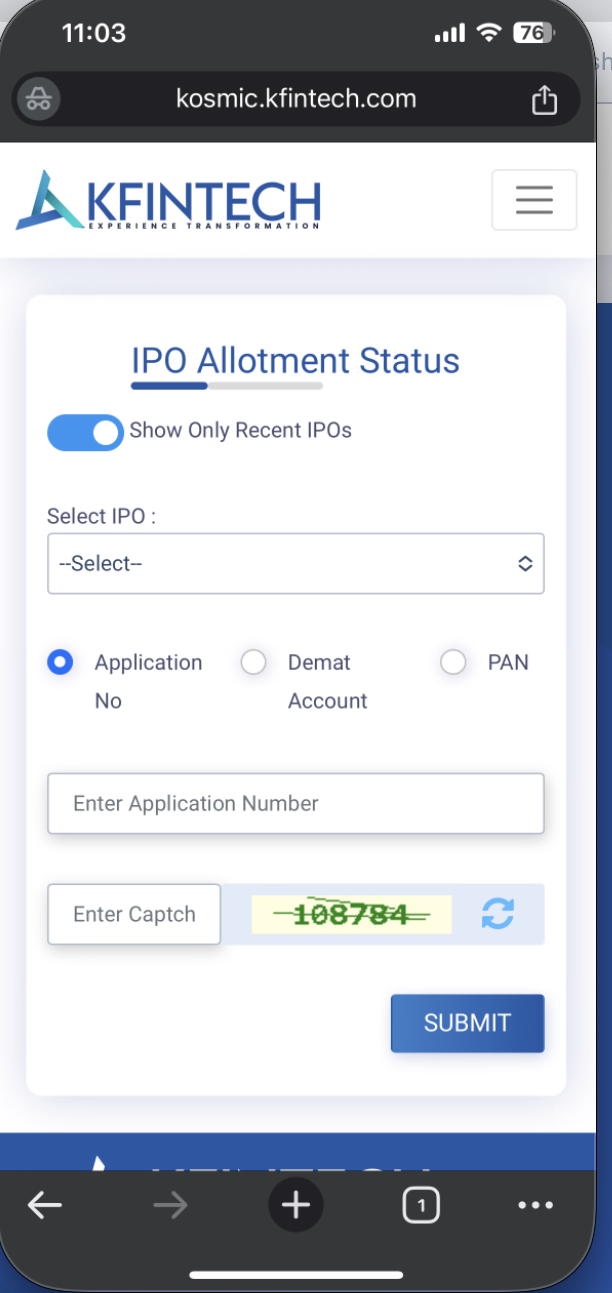 How do you check Lamosaic India’ IPO Allotment Status on KfinTech?