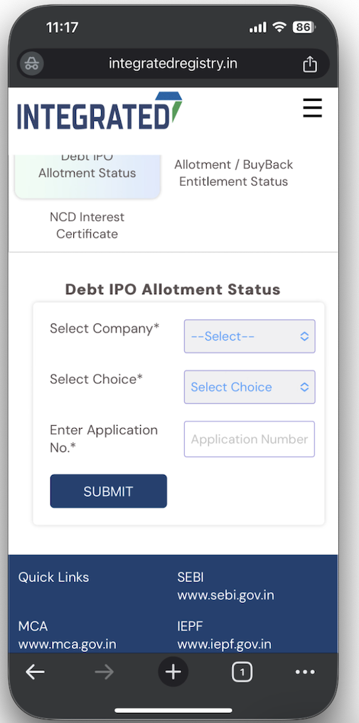  How do you check Indobell Insulations’ IPO Allotment Status on Integratedregistry?