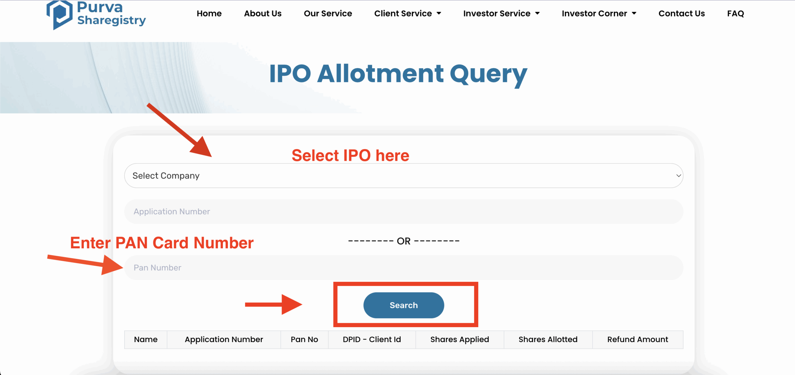 How do you check IPO Allotment Status on Purvashare?
