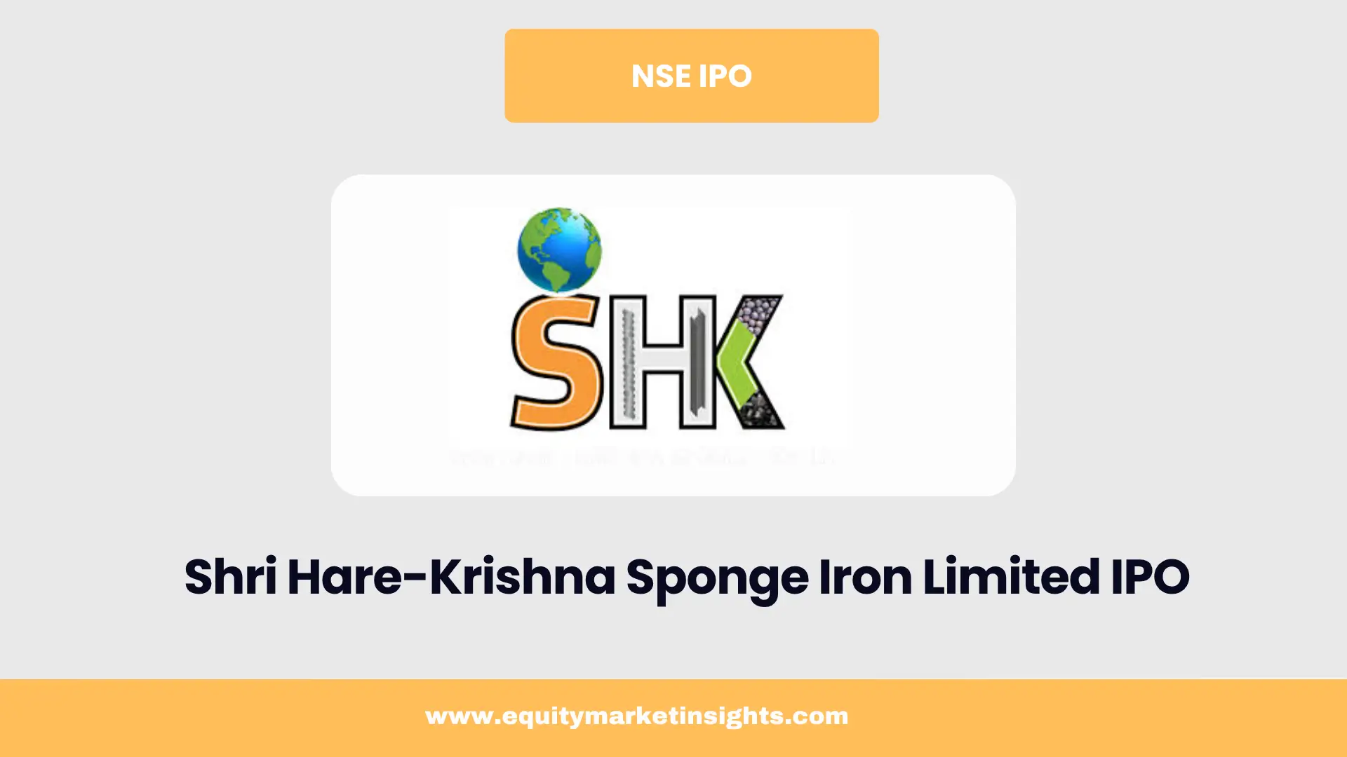 Shri Hare-Krishna Sponge Iron IPO: GMP, Dates, Price Band, Lot Size & More